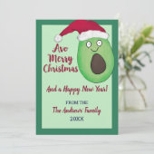 Avo Merry kerstcitaat Avocado Kerstkerstkerstmis Feestdagenkaart (Staand voorkant)