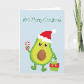 Avo Merry Kerstfeestay Avocado Kaart (Voorkant)
