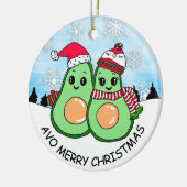 Avo Merry kerstnamado Humor Holiday Keramisch Ornament (Links)