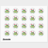 Avo Merry kerstnamado Humor Holiday Ronde Sticker (Vel)