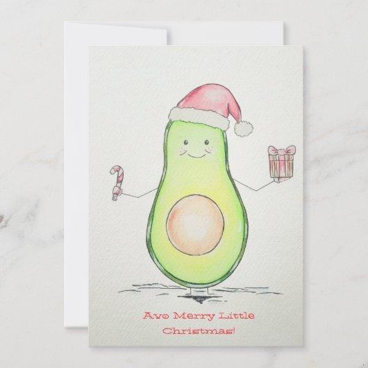 "Avo Merry Little Christmas" Kerstansichtkaart Feestdagenkaart (Voorkant)