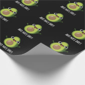 Avo Nice Day Funny Avocado Pun Dark BG Cadeaupapier (Hoek)