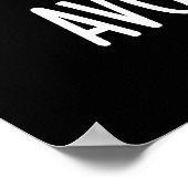 Avo Nice Day Funny Avocado Pun Dark BG Poster (Hoek)