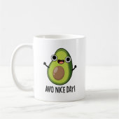 Avo Nice Day Funny Avocado Pun Koffiemok (Links)