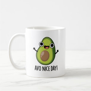 Avo Nice Day Funny Avocado Pun Koffiemok