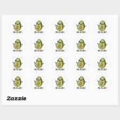 Avo Nice Day Funny Avocado Pun Ronde Sticker (Vel)