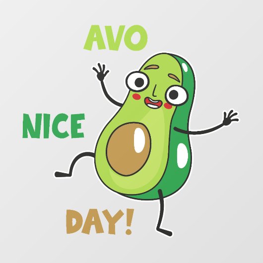 Avo Nice Day Raamsticker (Vel)