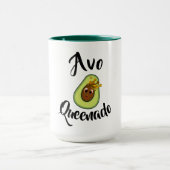"Avo Queenado" Avocado Koningin Gezonde Dieet Grap Mok (Midden)