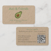 Avo & Vrienden | Avocado Logo Gezonde voeding - Visitekaartje (Voorkant / Achterkant)