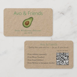 Avo & Vrienden | Avocado Logo Gezonde voeding - Visitekaartje