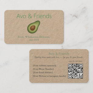 Avo & Vrienden   Avocado Logo Gezonde voeding - Visitekaartje