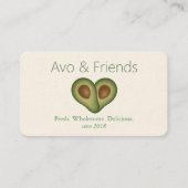 Avo & Vrienden | Avocado Logo Gezonde voeding - Visitekaartje (Voorkant)
