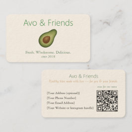 Avo & Vrienden | Avocado Logo Gezonde voeding - Visitekaartje