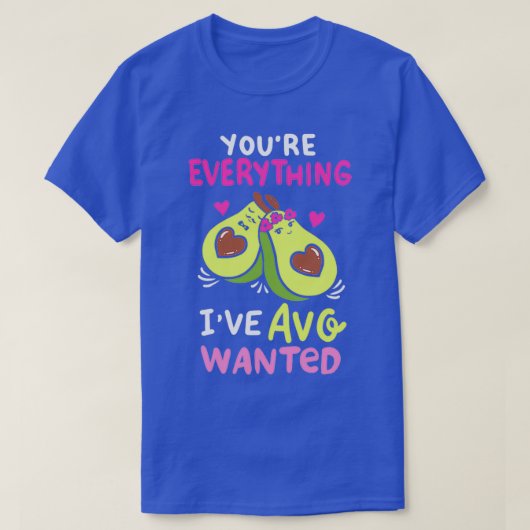 avo wilde vegan avocado valentijnen hart dag t-shirt (Design voorkant)