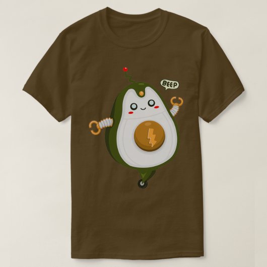 AvoBot x27Beepx27 Avocado Robot T-shirt (Design voorkant)