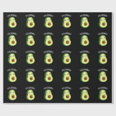 Avoc-schattig Funny Avocado Pun Dark BG Cadeaupapier (Vlak)