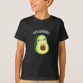 Avoc-schattig Funny Avocado Pun Dark BG T-shirt (Voorkant)