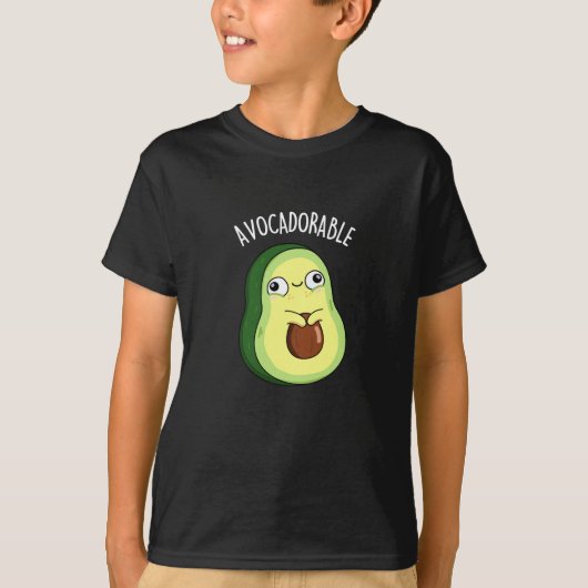 Avoc-schattig Funny Avocado Pun Dark BG T-shirt (Voorkant)