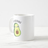 Avoc-schattig Funny Avocado Pun Koffiemok (Voorkant links)