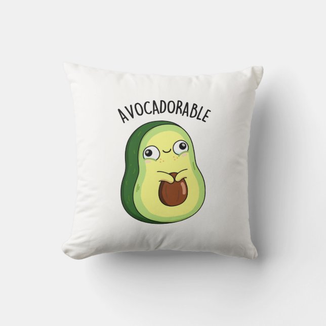Avoc-schattig Funny Avocado Pun Kussen (Voorkant)