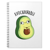 Avoc-schattig Funny Avocado Pun Notitieboek (Voorkant)