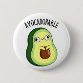 Avoc-schattig Funny Avocado Pun Ronde Button 5,7 Cm (Voorkant)