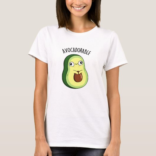 Avoc-schattig Funny Avocado Pun T-shirt (Voorkant)