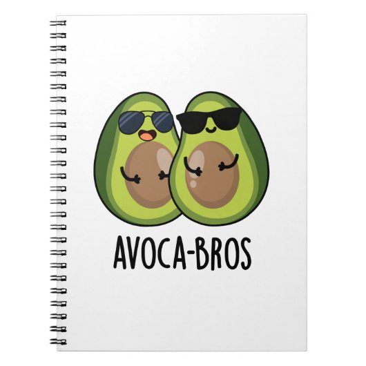 Avoca-broers Grappige Avocado Woordgrap Notitieboek (Voorkant)