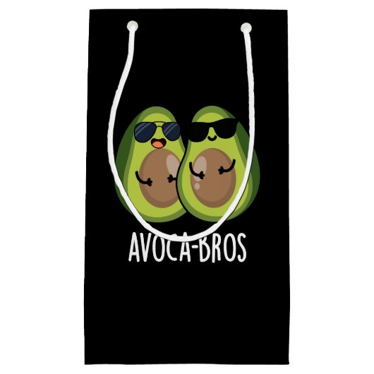 Avoca-bros Funny Avocado Pun Dark BG Klein Cadeauzakje (Voorkant)