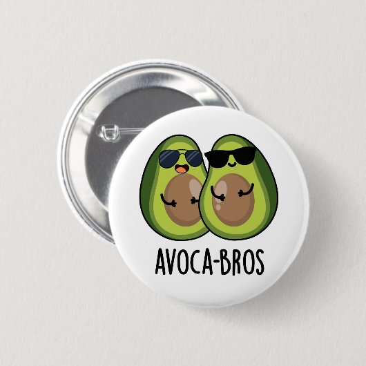 Avoca-bros Funny Avocado Pun Ronde Button 5,7 Cm (Voorkant /achterkant)