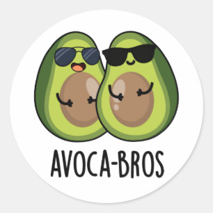 Avoca-bros Funny Avocado Pun Ronde Sticker
