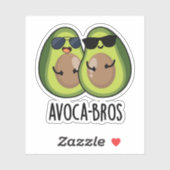 Avoca-bros Funny Avocado Pun Sticker (Vel)
