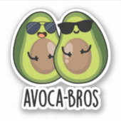 Avoca-bros Funny Avocado Pun Sticker (Voorkant)
