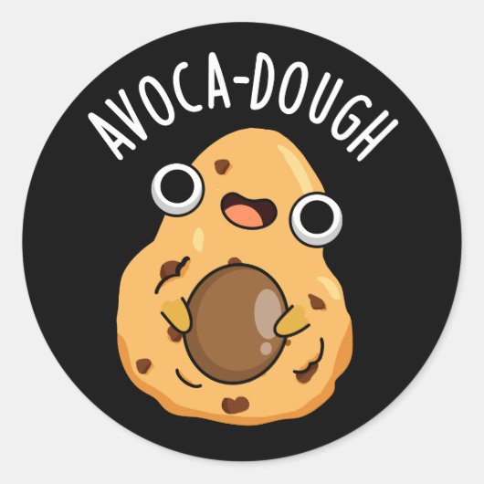 Avoca-deeg Leuke Avocado Grappen Ronde Sticker (Voorkant)