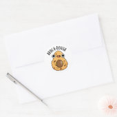 Avoca-deeg Leuke Avocado Woordgrap Ronde Sticker (Envelop)