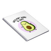 Avoca-don't Maak Je Niet Druck Wees Gelukkig Grapp Notitieboek (Rechterzijde)