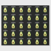 Avoca-don't Worry be Happy Avocado pun Dark BG Cadeaupapier (Vlak)
