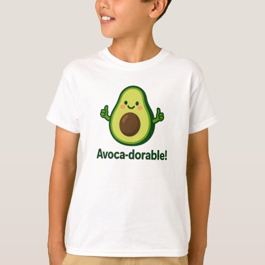 Avoca-dorable Cute Green Avocado Design T-shirt (Voorkant)