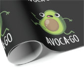 Avoca-go Funny Avocado Pun Dark BG Cadeaupapier (Rol Hoek)