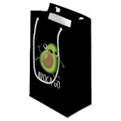 Avoca-go Funny Avocado Pun Dark BG Klein Cadeauzakje (Voorkant Gekanteld)