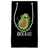 Avoca-go Funny Avocado Pun Dark BG Klein Cadeauzakje (Voorkant)
