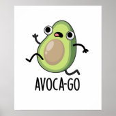 Avoca-go Funny Running Avocado Pun Poster (Voorkant)
