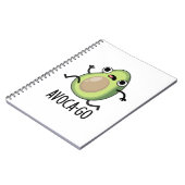 Avoca-go Grappige Avocado Woordgrap  Notitieboek (Linkerzijde)