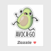 Avoca-go Grappige Avocado Woordgrap Sticker (Vel)