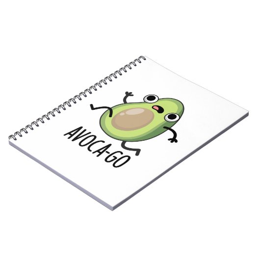 Avoca-go Grappige avocado woordspeling Notitieboek (Linkerzijde)