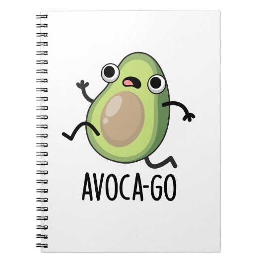 Avoca-go Grappige avocado woordspeling Notitieboek (Voorkant)