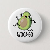 Avoca-go Grappige avocado woordspeling Ronde Button 5,7 Cm (Voorkant)