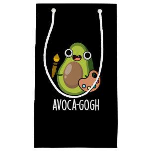 Avoca-gogh Funny Avocado Artist Pun Dark BG Klein Cadeauzakje