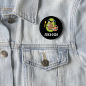 Avoca-gogh Funny Avocado Artist Pun Dark BG Ronde Button 5,7 Cm (In situ)