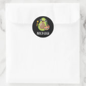 Avoca-gogh Funny Avocado Artist Pun Dark BG Ronde Sticker (Tas)